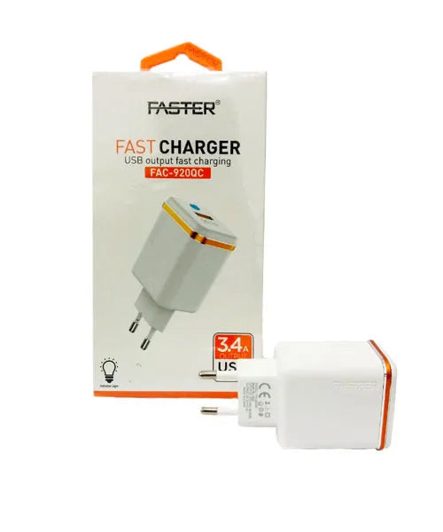FASTER Quick Charger 3.4A FAC-920 QC Sinc Micro USB Cable FASTER Quick Charger 3.4A FAC-920 QC Sinc Micro USB Cable